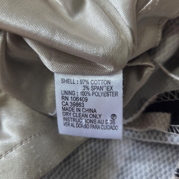 Tahari Black and Taupe Dress Size 2 - Picture 4 of 5